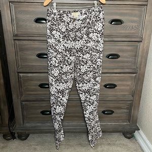 Michael Kors brown and white floral trouser